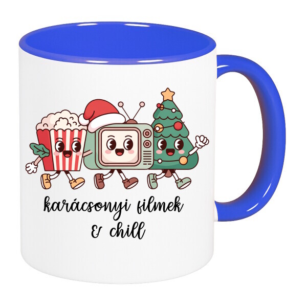 Színes fülű és belsejű bögre