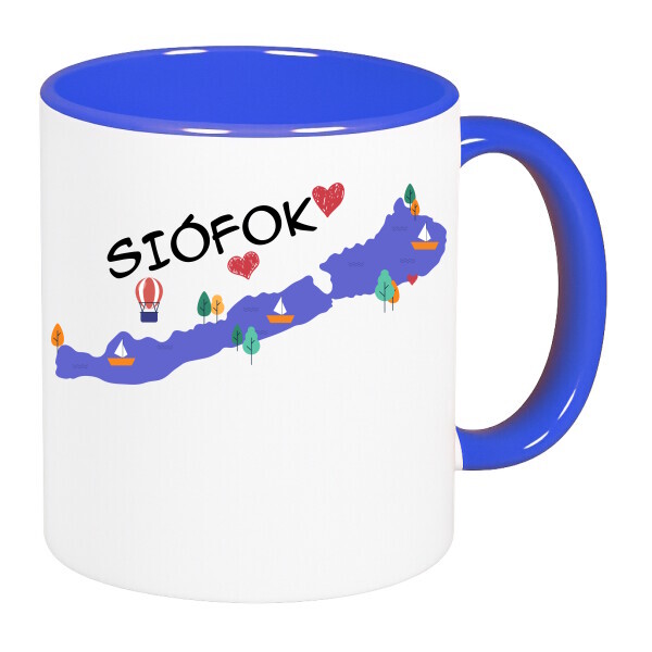 Színes fülű és belsejű bögre