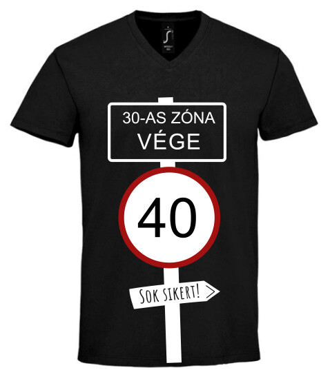 Unisex V nyakú póló