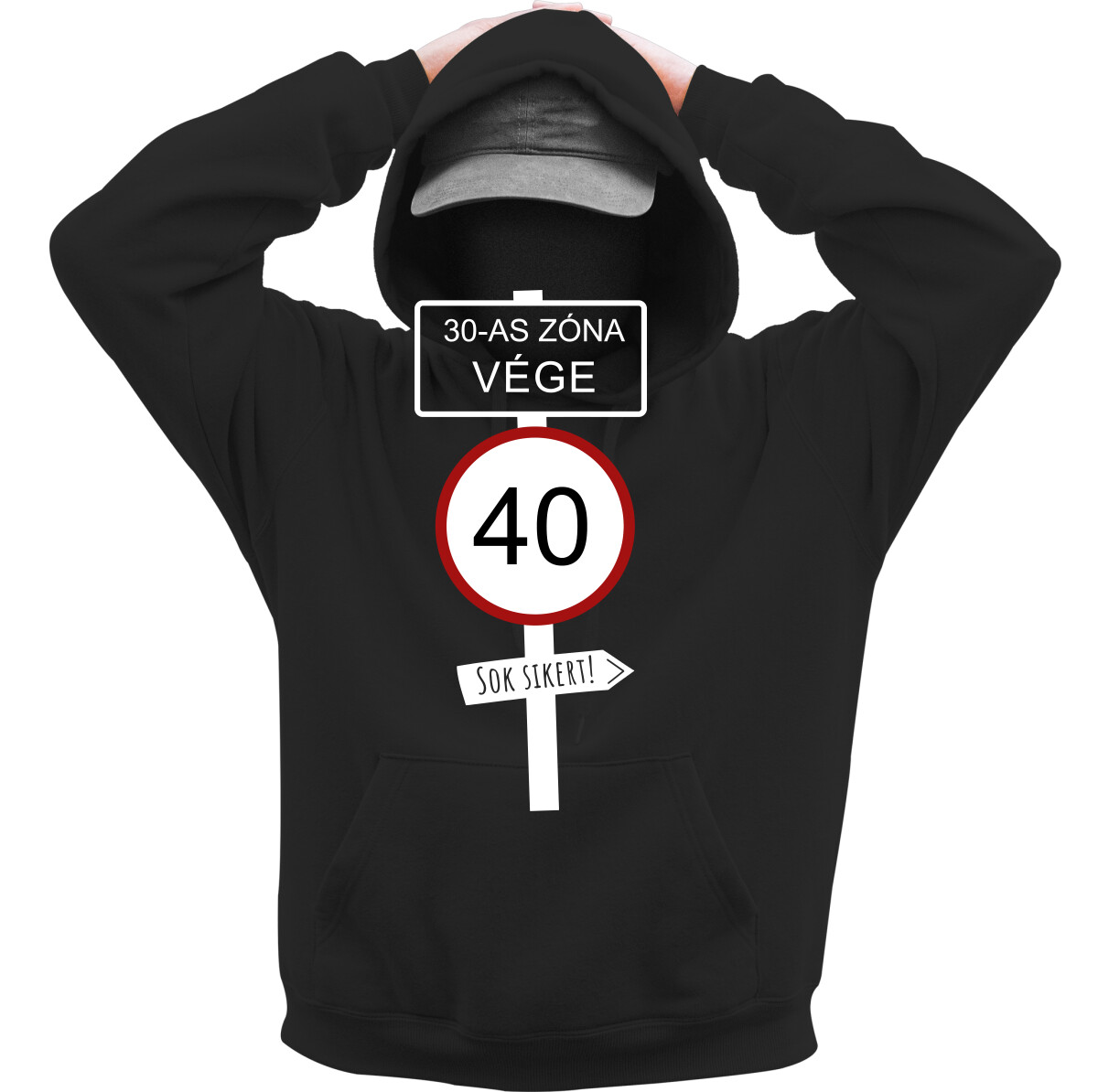 Kapucnis belebújós pulóver