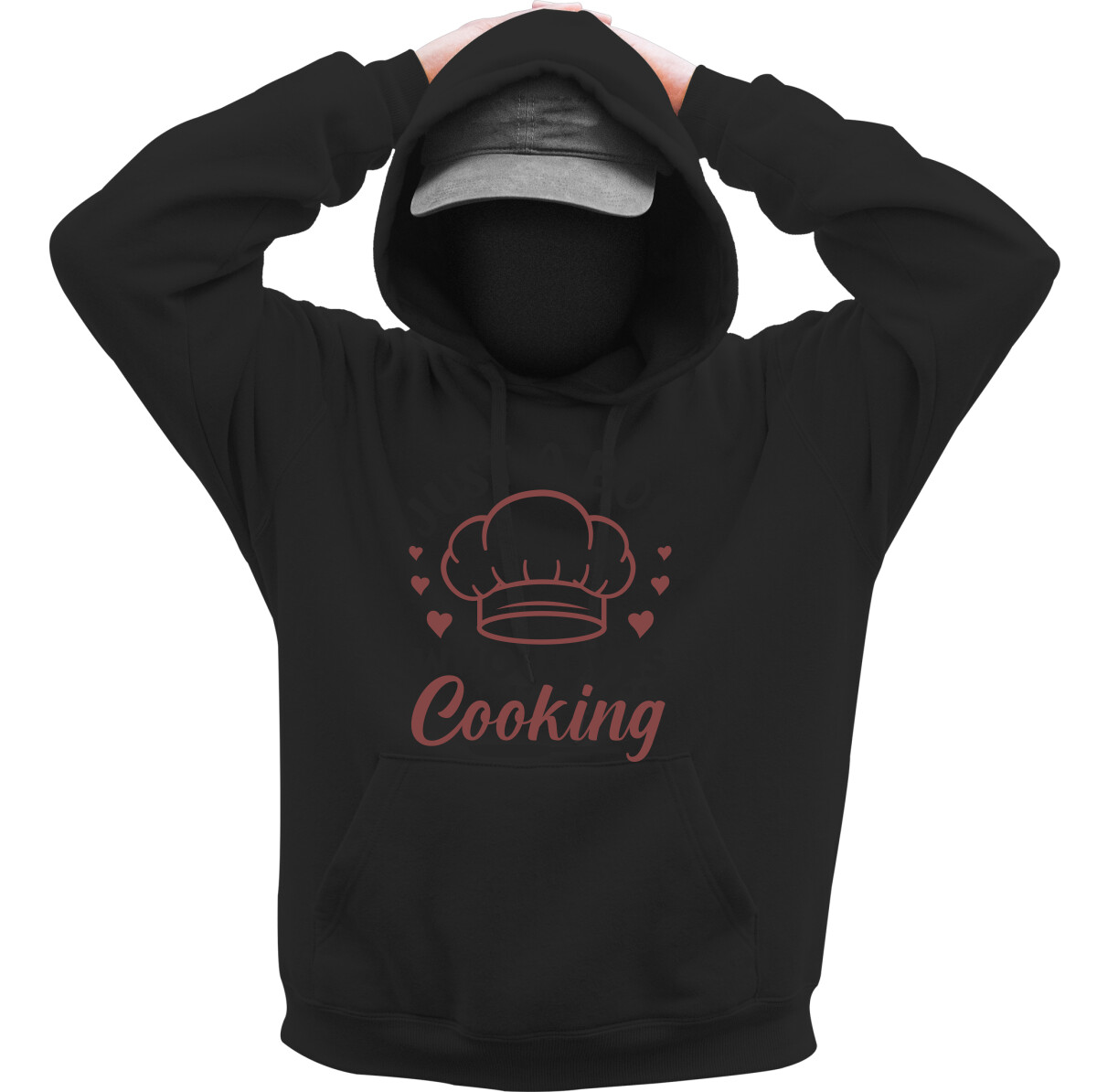 Kapucnis belebújós pulóver