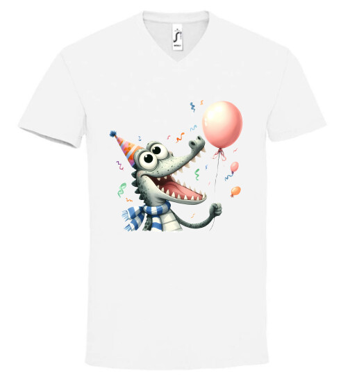 Unisex V nyakú póló