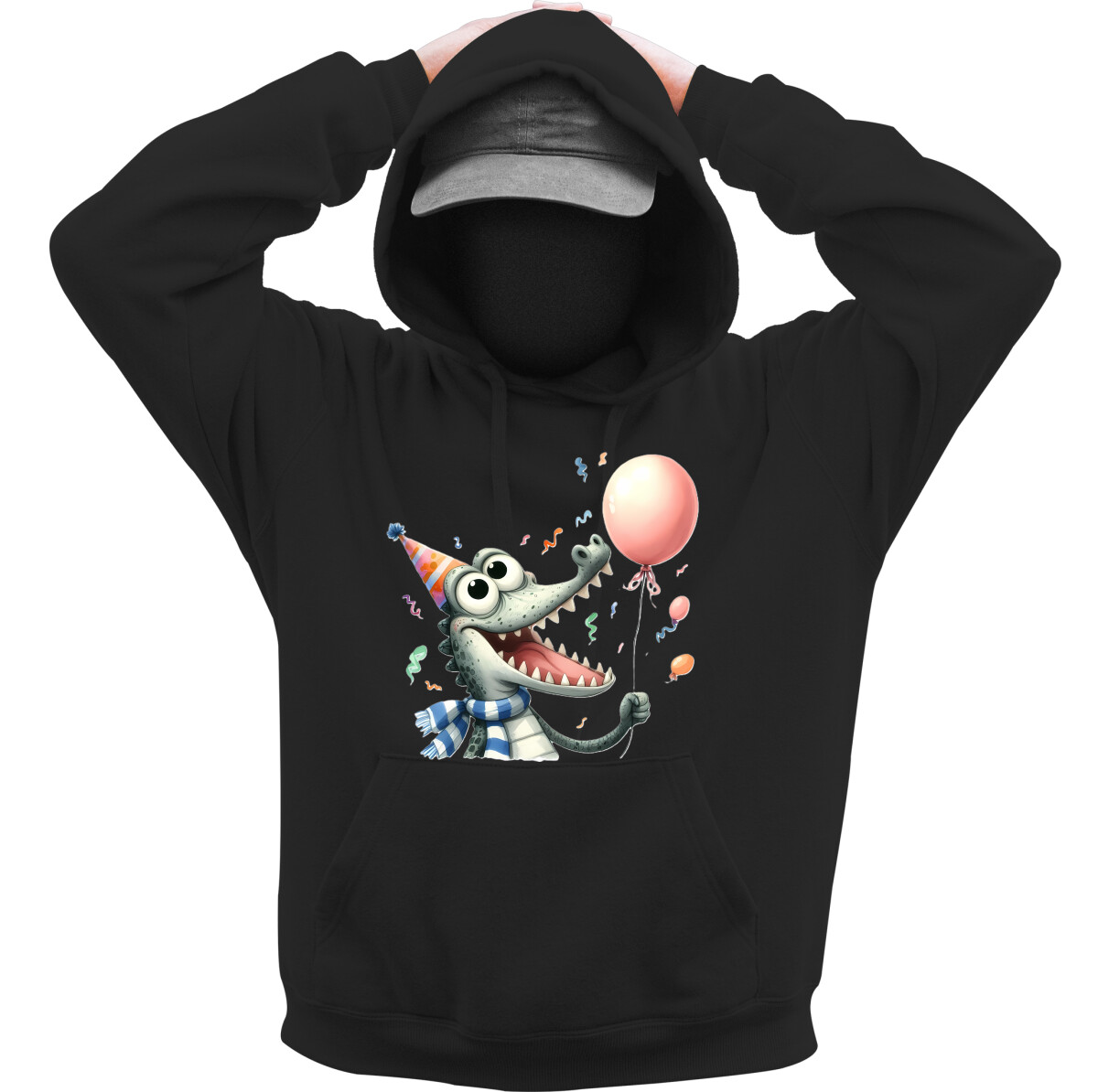 Kapucnis belebújós pulóver