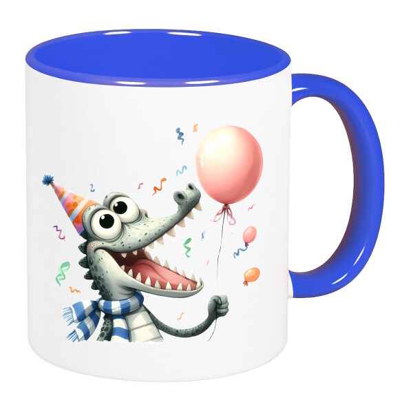 Színes fülű és belsejű bögre