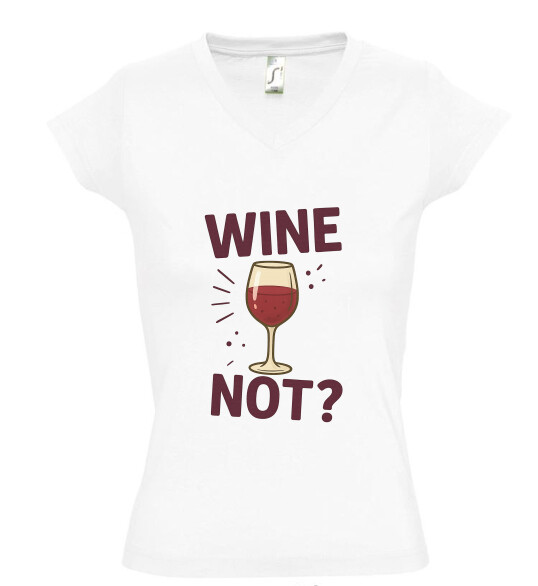 Női V nyakú póló