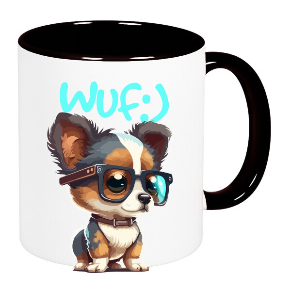 Színes fülű és belsejű bögre