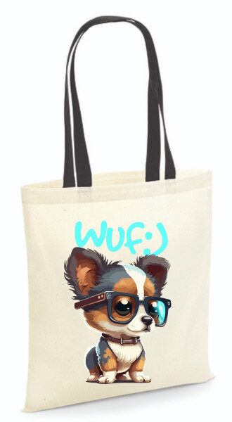 Vászontáska - színes fülű 