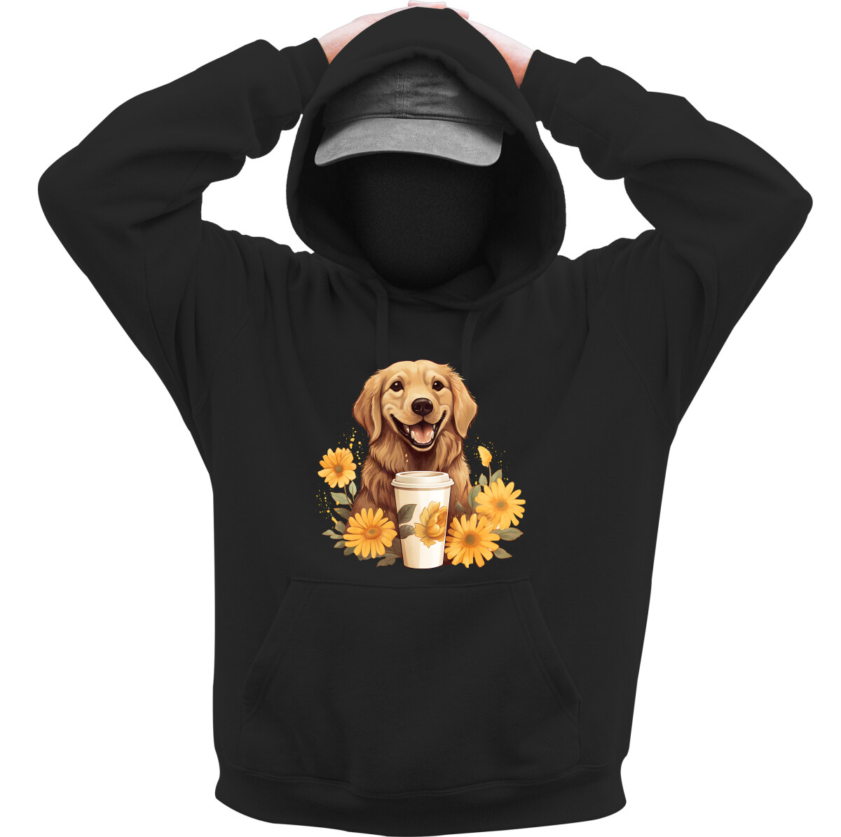 Kapucnis belebújós pulóver