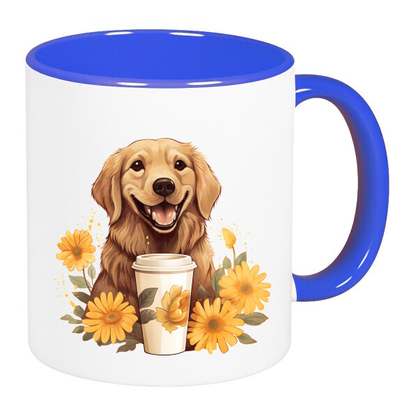 Színes fülű és belsejű bögre