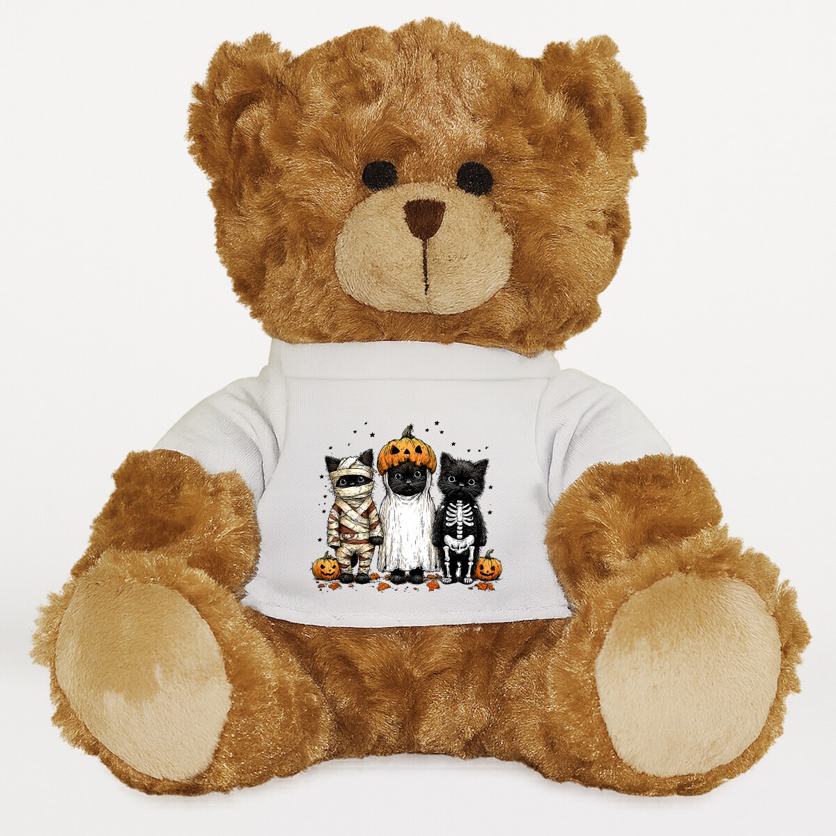 Plüssmaci egyedi pólóval