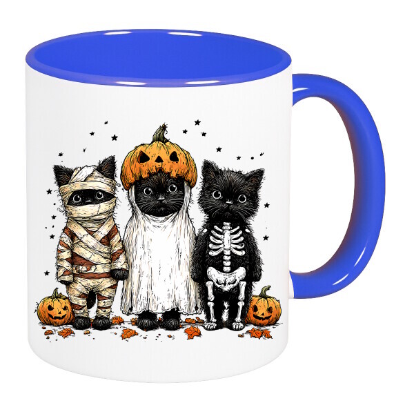 Színes fülű és belsejű bögre