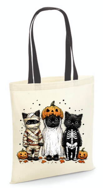 Vászontáska - színes fülű 