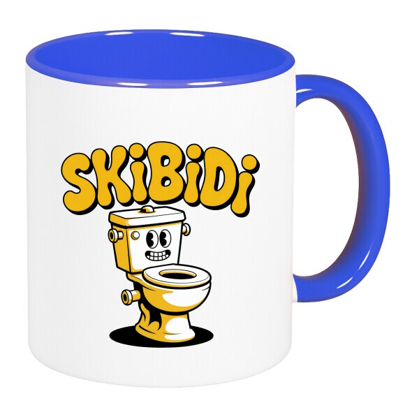 Színes fülű és belsejű bögre