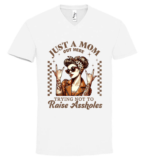 Unisex V nyakú póló