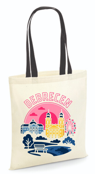 Vászontáska - színes fülű 