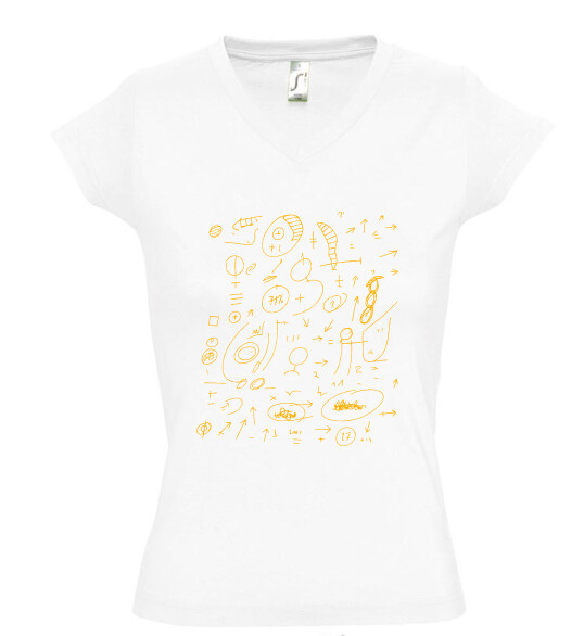 Női V nyakú póló