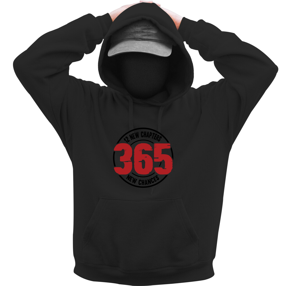 Kapucnis belebújós pulóver