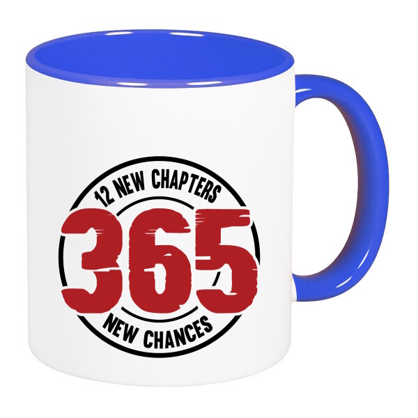 Színes fülű és belsejű bögre