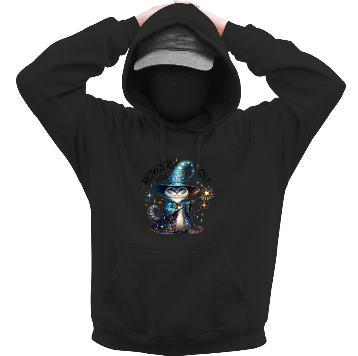 Kapucnis belebújós pulóver