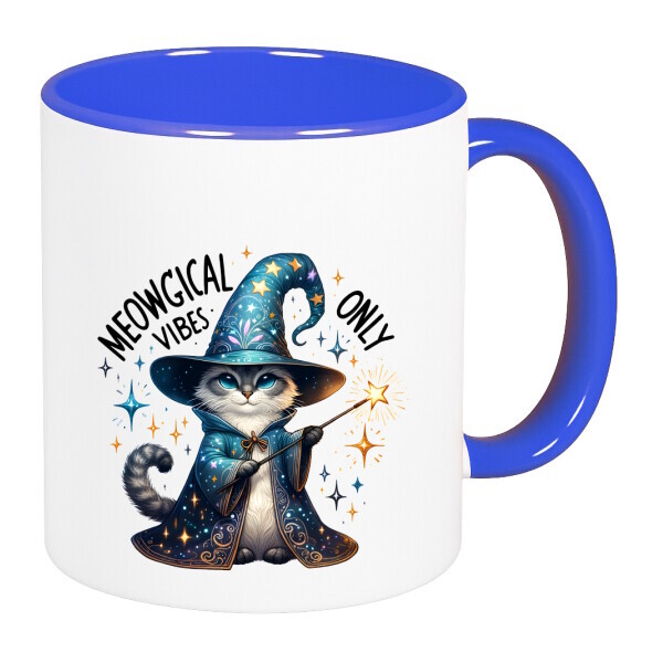 Színes fülű és belsejű bögre