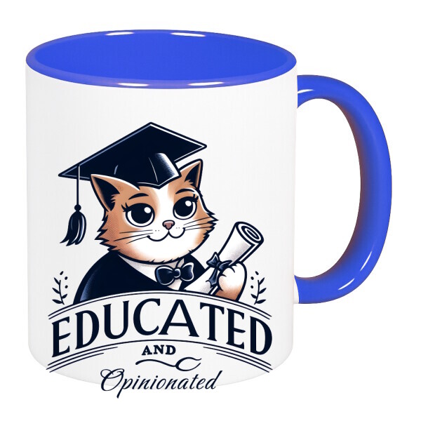 Színes fülű és belsejű bögre