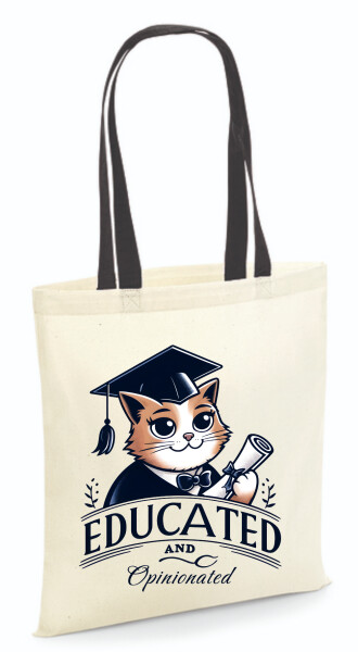 Vászontáska - színes fülű 