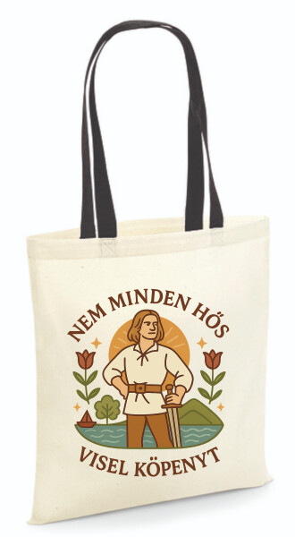 Vászontáska - színes fülű 