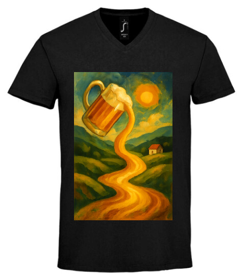 Unisex V nyakú póló