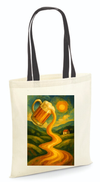 Vászontáska - színes fülű 