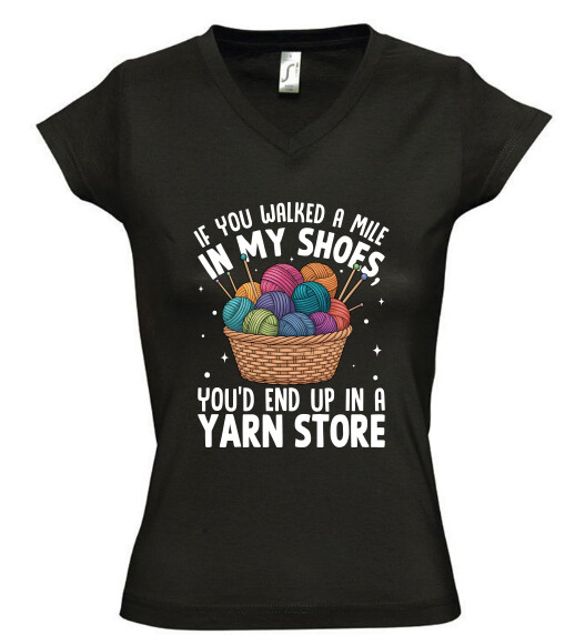 Női V nyakú póló