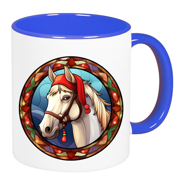 Színes fülű és belsejű bögre