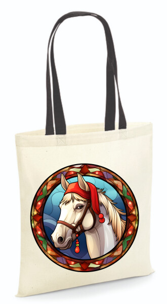 Vászontáska - színes fülű 