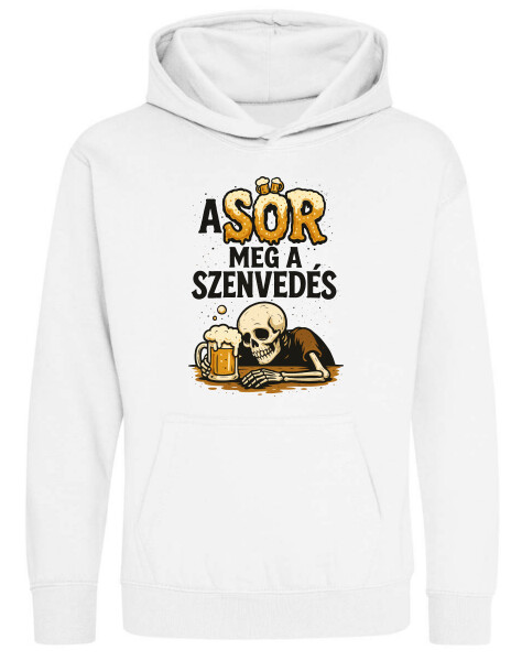 Kapucnis belebújós gyerek pulóver