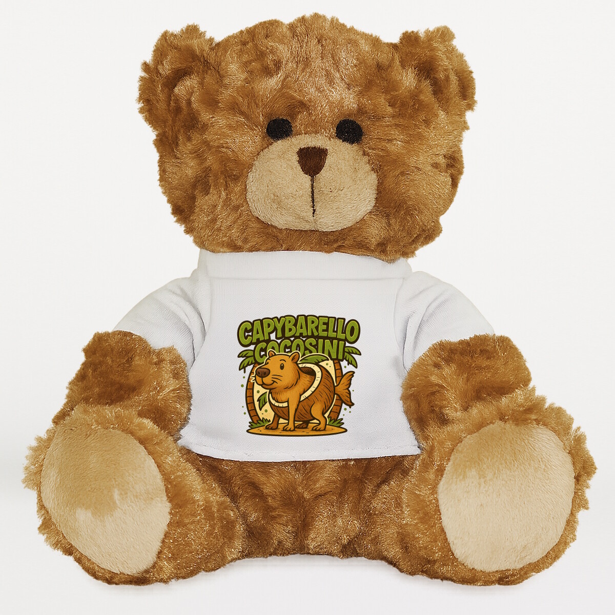 Plüssmaci egyedi pólóval
