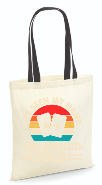 Vászontáska - színes fülű 