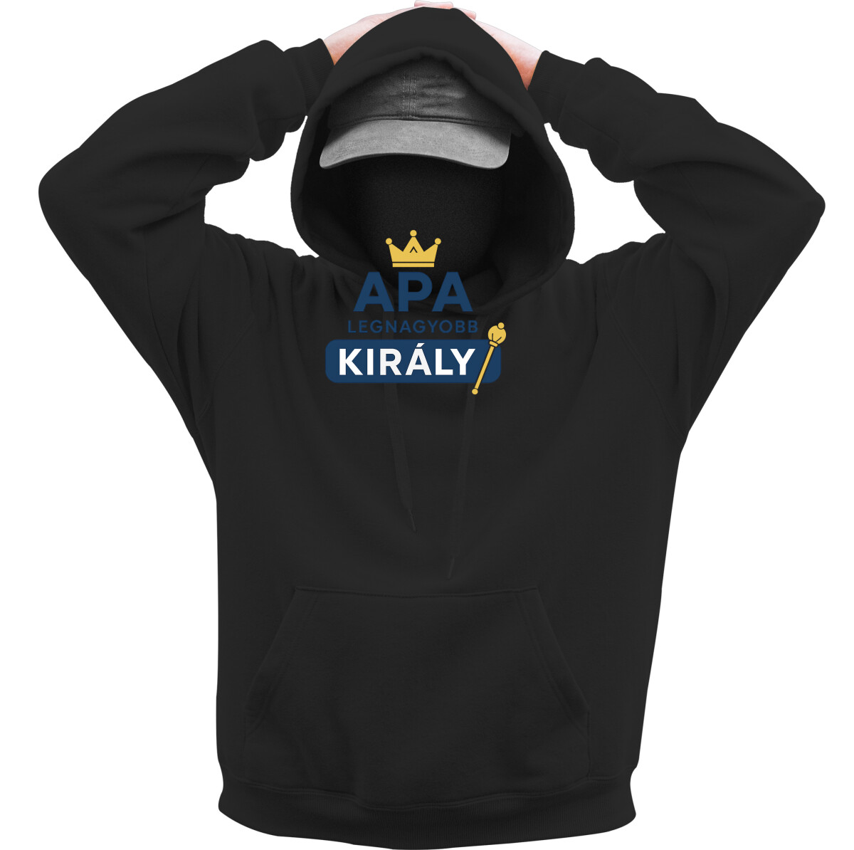 Kapucnis belebújós pulóver