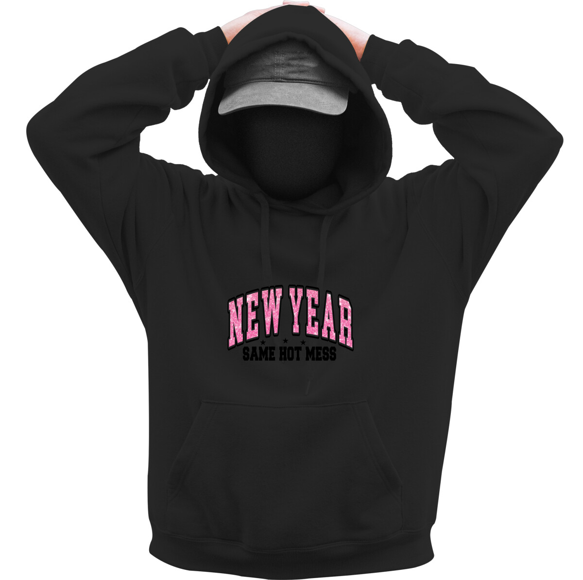 Kapucnis belebújós pulóver