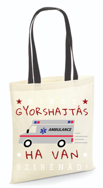 Vászontáska - színes fülű 