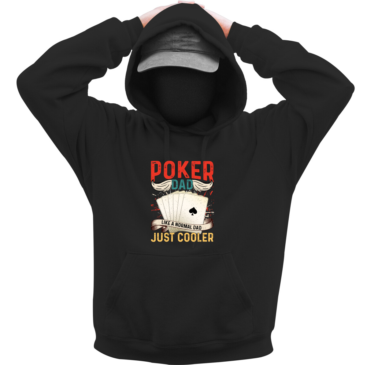 Kapucnis belebújós pulóver