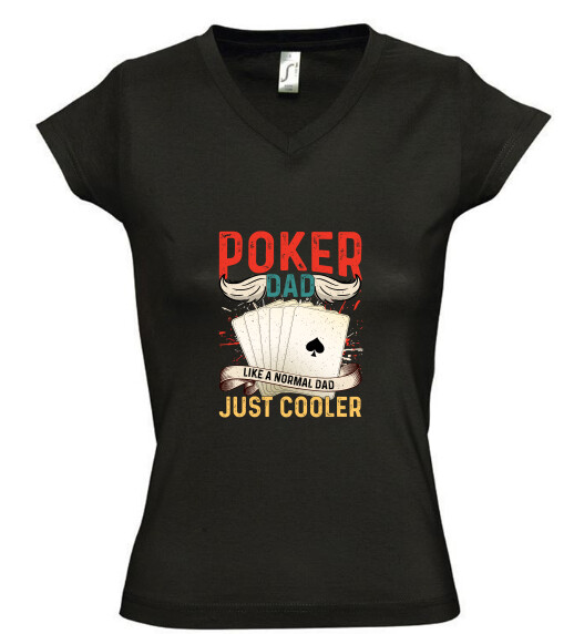 Női V nyakú póló