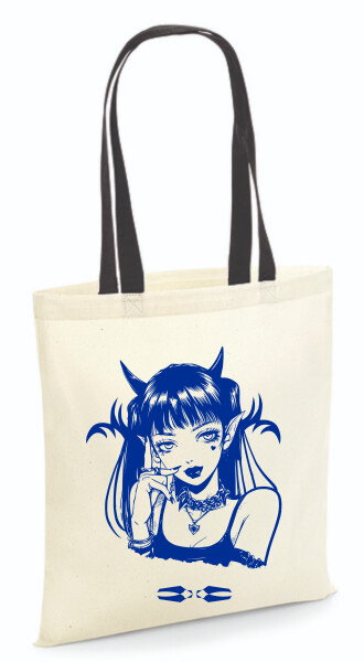 Vászontáska - színes fülű 