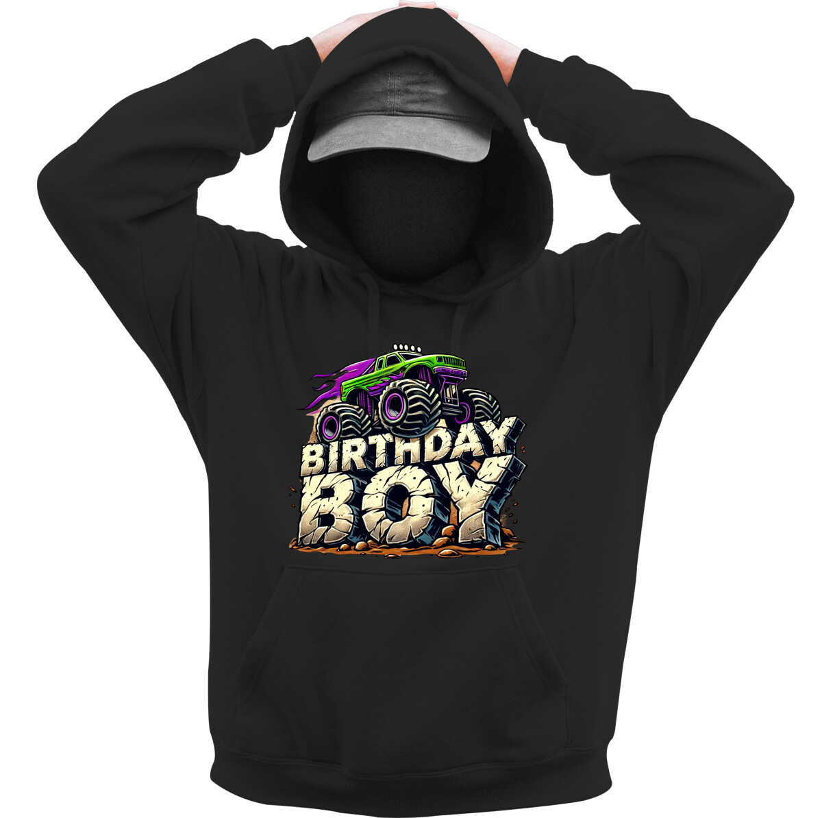 Kapucnis belebújós pulóver