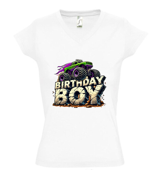 Női V nyakú póló