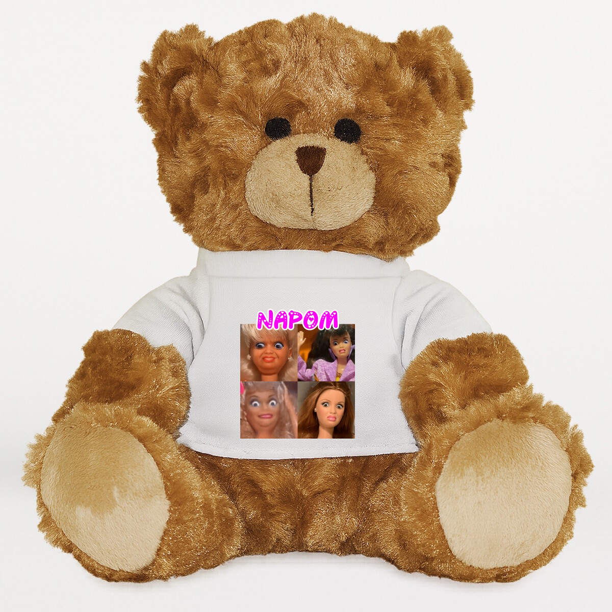 Plüssmaci egyedi pólóval