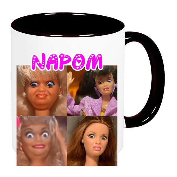 Színes fülű és belsejű bögre