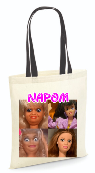 Vászontáska - színes fülű 