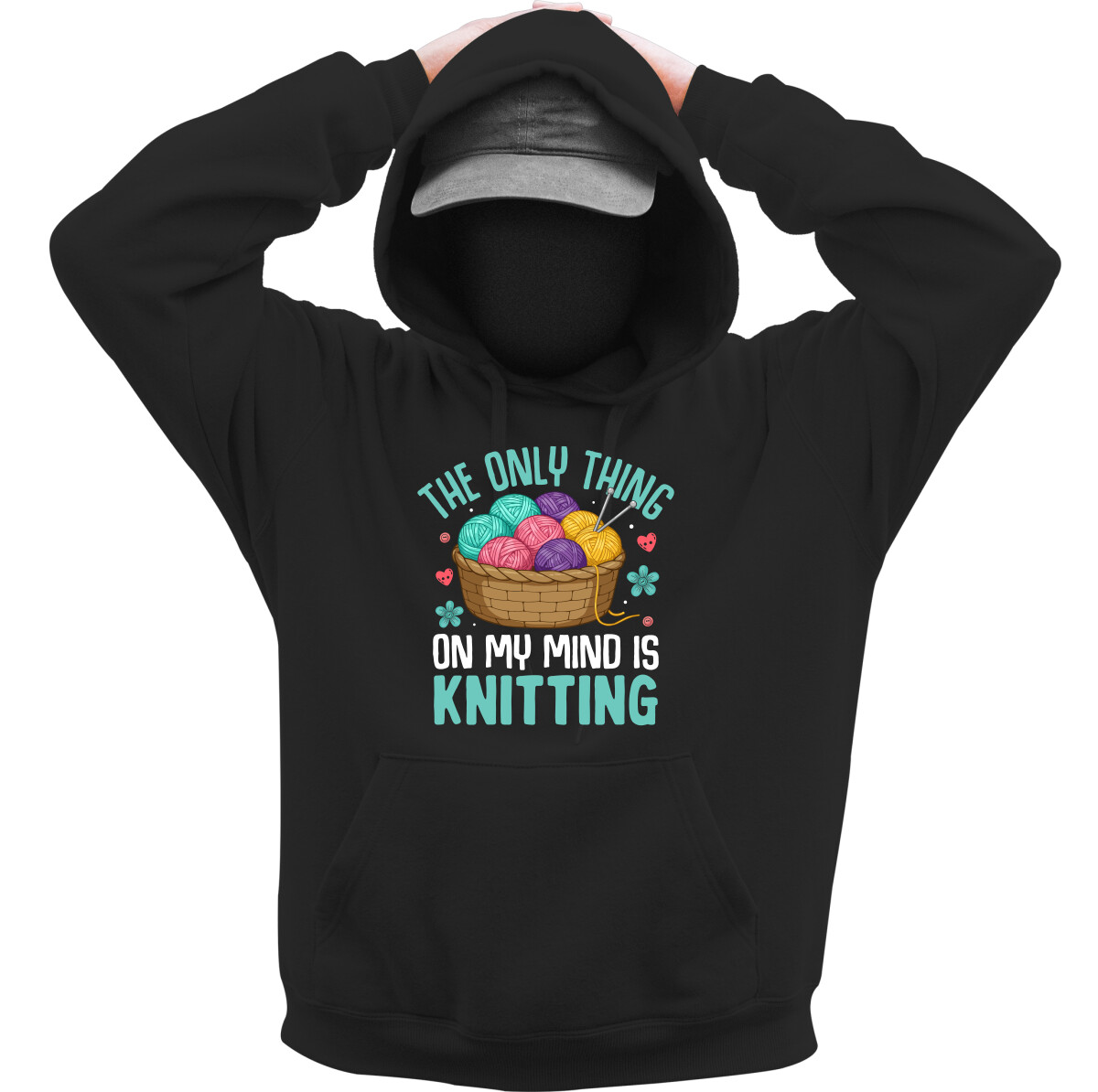 Kapucnis belebújós pulóver