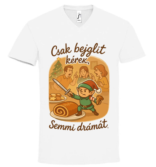 Unisex V nyakú póló