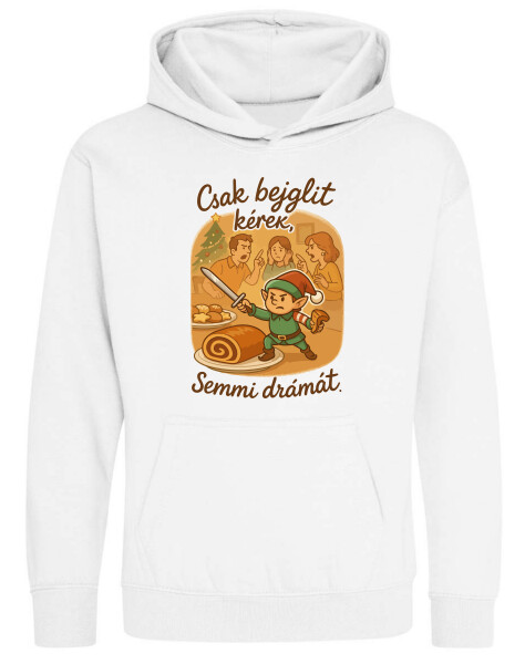 Kapucnis belebújós gyerek pulóver