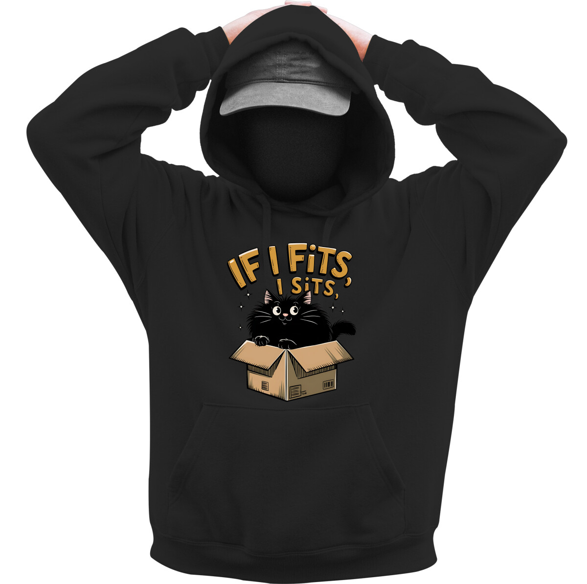 Kapucnis belebújós pulóver